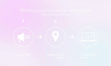 90天衝刺在地轉單：語音FAQ＋區域頁NAP＋比較頁