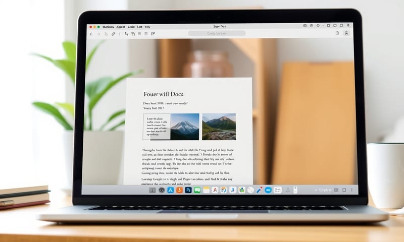 CraftのUI。すっきりしてて、書くことに集中できる。