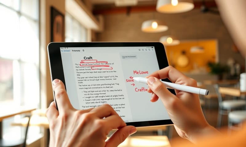 iPadとの相性もいい。手書きメモも埋め込めるしね。