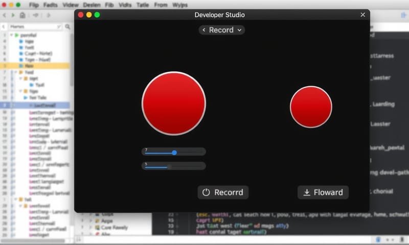 Screen Studioのシンプルな録画インターフェース