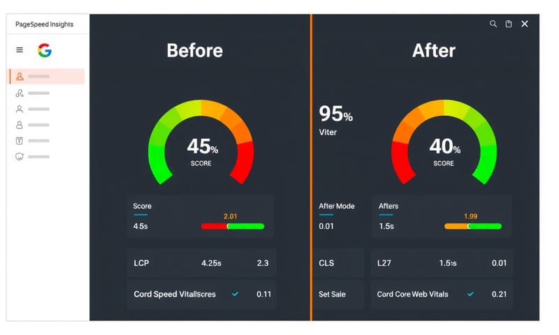 PageSpeed Insightsでのスコア改善イメージ