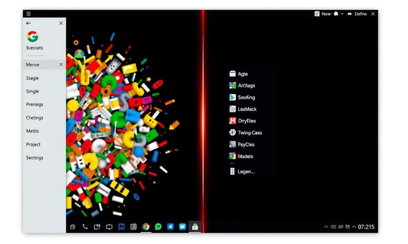 Iceを使って散らかったメニューバーを整理する前後