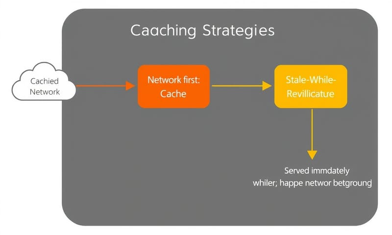 キャッシュ戦略の違い。リクエストが来た時に、ネットワークとキャッシュどっちを先に見るか。