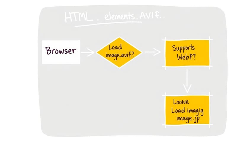 pictureタグによるフォールバック処理のフロー