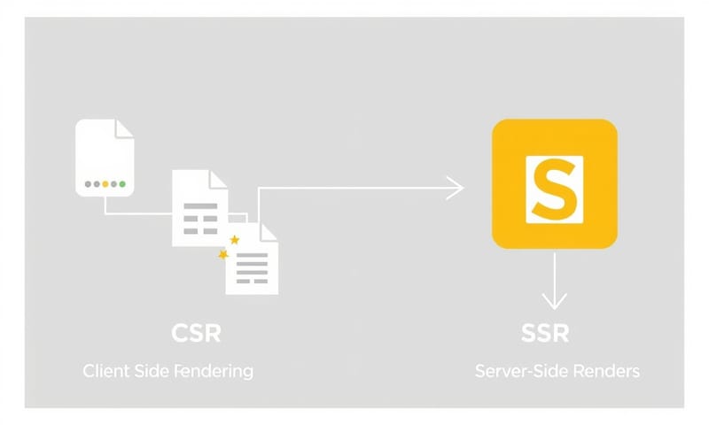CSRとSSRの処理フローのざっくりした違い