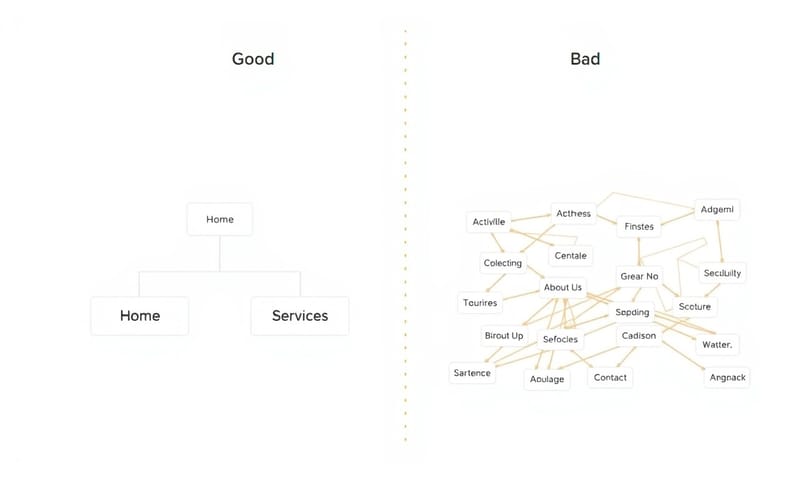 Googleに伝わるサイト構造のイメージ。