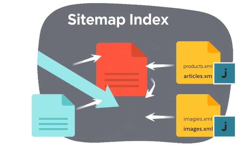 サイトマップファイルの構造。分割されていくイメージ
