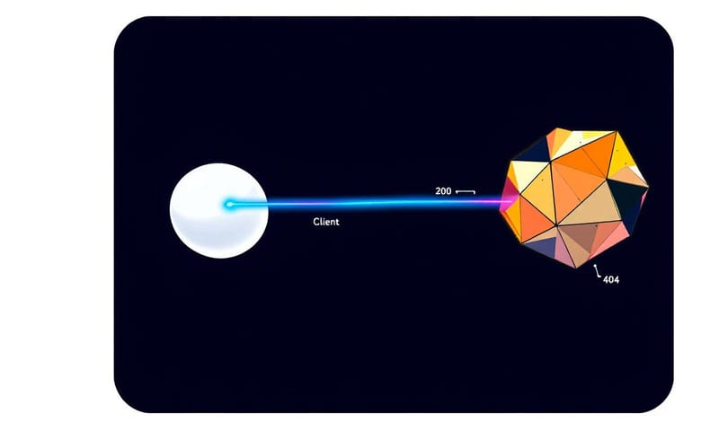 クライアントとサーバー間のリクエストとレスポンスの概念図