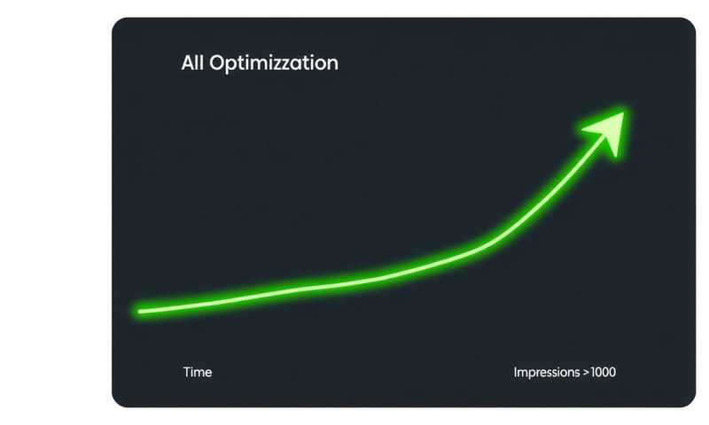 AI最適化後の検索表示回数の推移（イメージ）