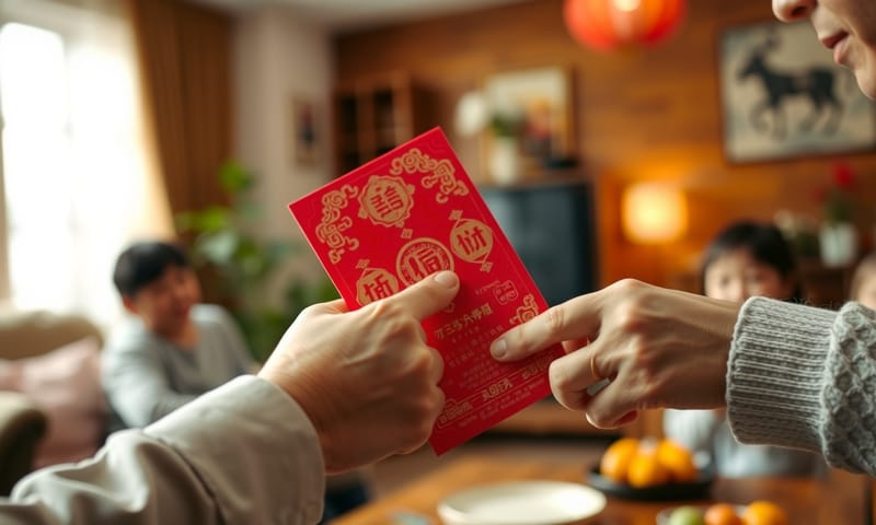 昔ながらの紅包。手渡しの温かみは、やっぱり特別。
