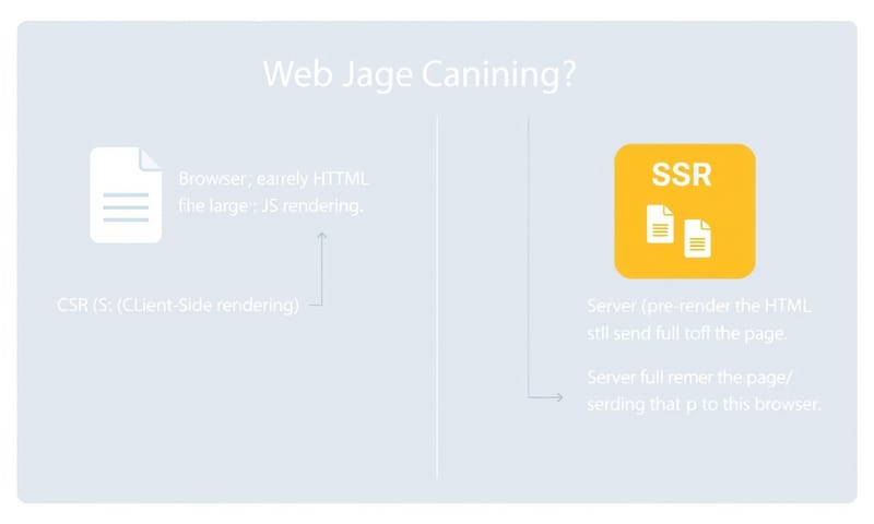 SSR 與 CSR 載入流程示意圖