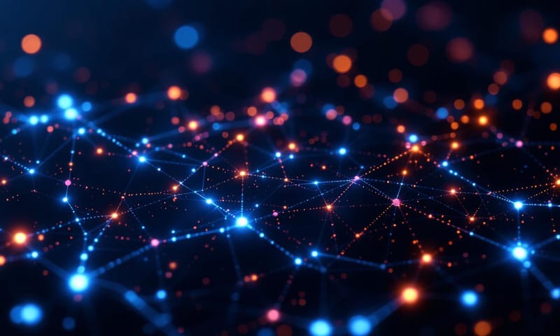 AI 幫助想法自動串連的概念示意