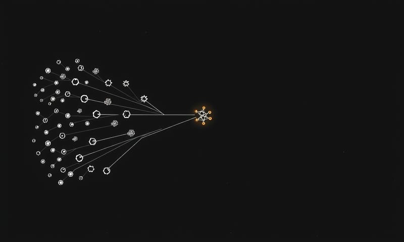 AI 學習過程示意：從大量樣本到神經網路模型