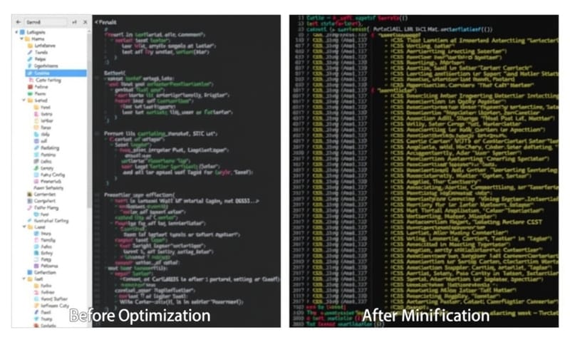 優化前後的載入速度對比示意
