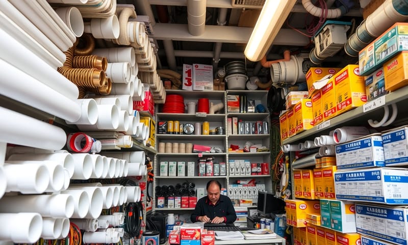 大型代理商的倉儲一角