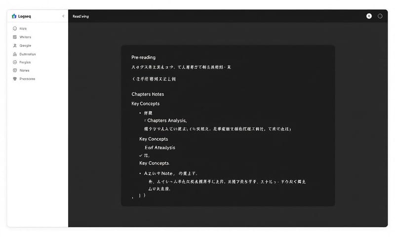 我的 Logseq 讀書筆記範本實際樣貌