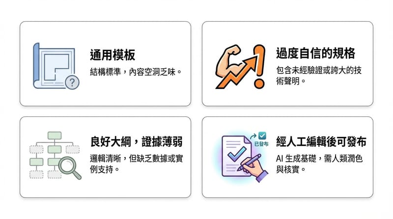 圖 2：四種常見產出型態，哪種最像「可上線」