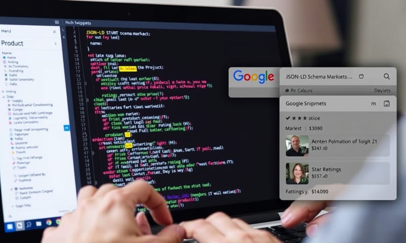 JSON-LD 程式碼範例:在文章中標記作者與發布日期