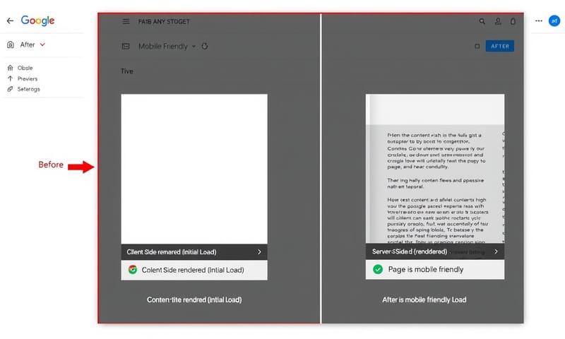 檢查工具示意：比對原始 HTML 與渲染後的 DOM