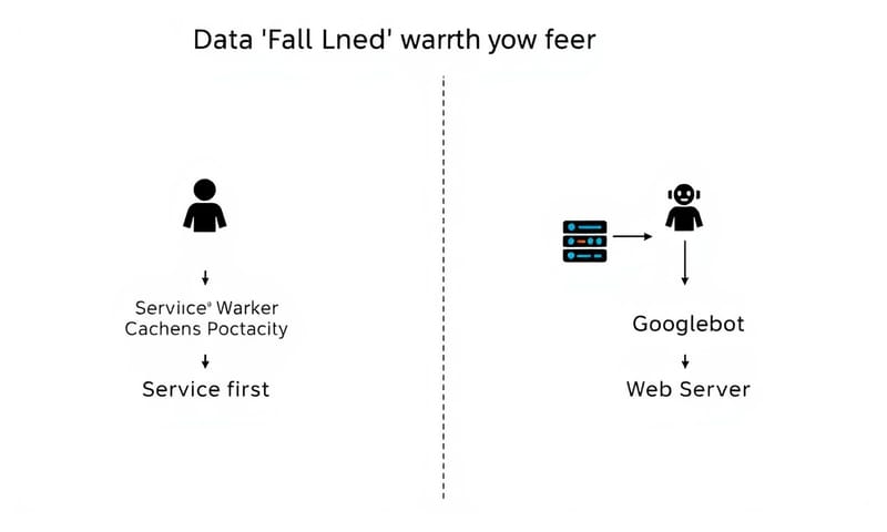 Service Worker 快取流程示意圖