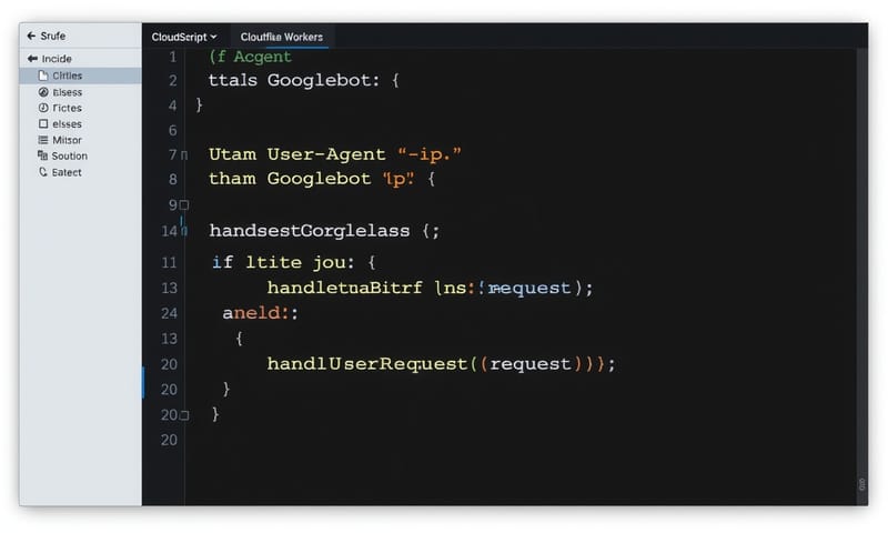 Cloudflare Worker 內的動態渲染邏輯片段