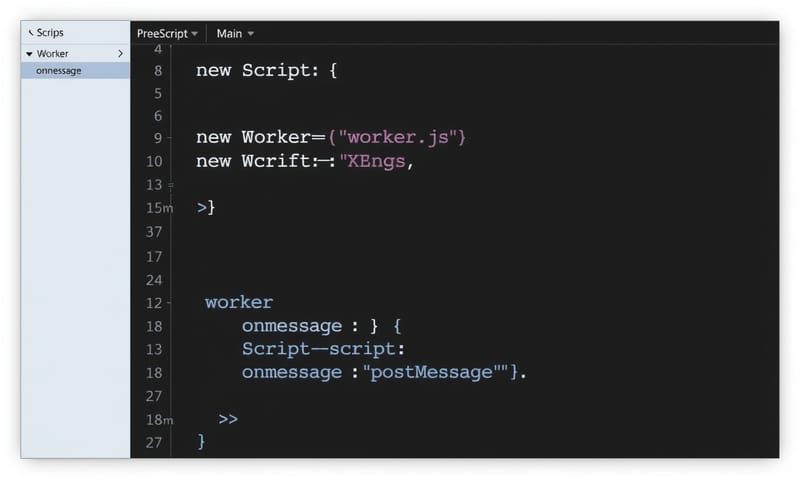 一個簡單的 Web Worker 程式碼範例結構