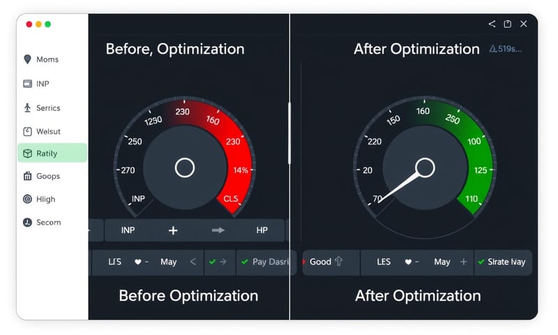 優化前後的手機網站載入對比