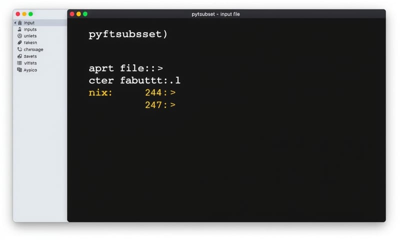使用工具產生字體子集的指令示意